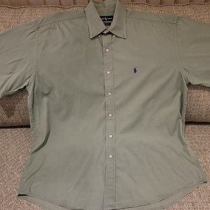 Ralph Lauren XL Pale Green S/S dress shirt